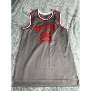 The‎ Bell Zack Morris #25 Bayside Tigers Basketball Jersey Stitched Gray XL